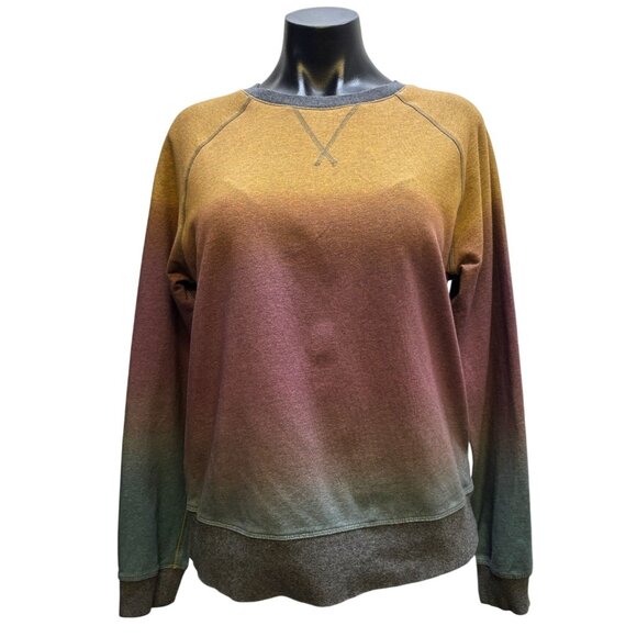 Johnny Was Ombre Pullover Sweatshirt Brown Plum Green XS - Picture 1 of 5